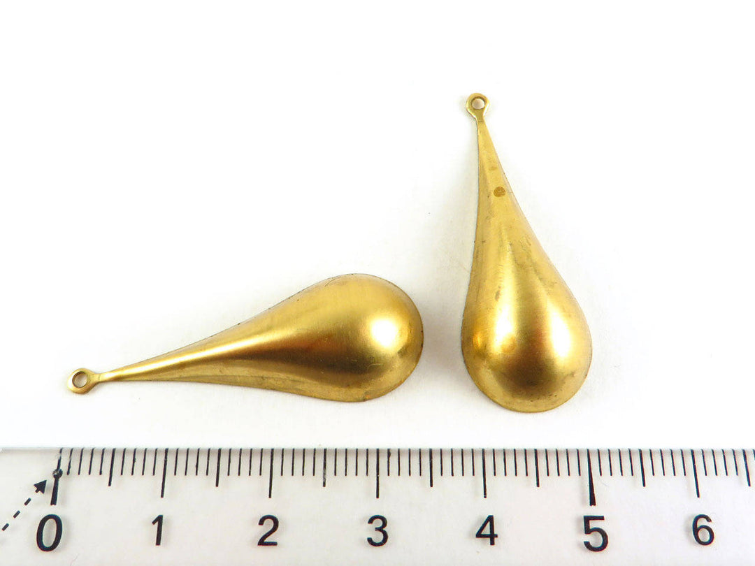 2x Breloque goutte bombée (35mm x 13mm) PV-014