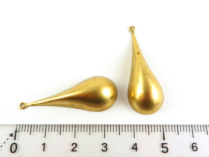 2x Breloque goutte bombée (35mm x 13mm) PV-014