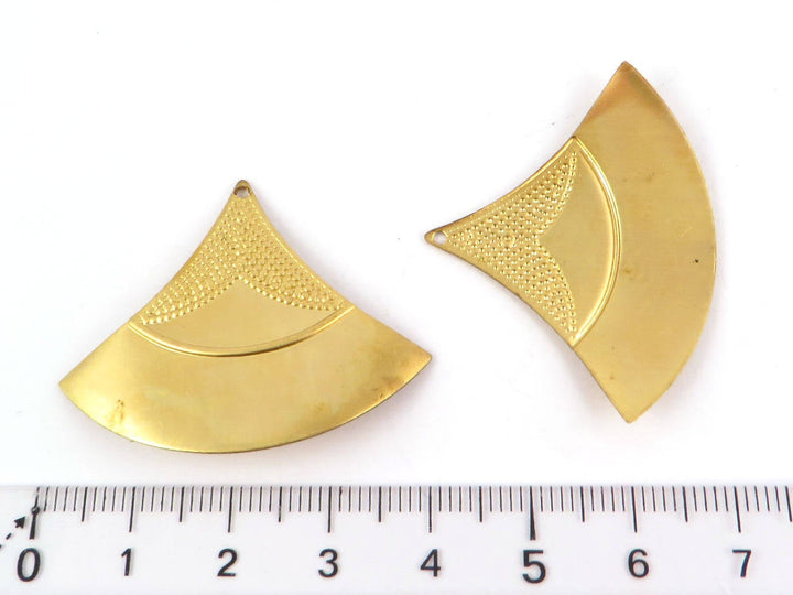 2x Pendentif éventail triangle (31mm x 40mm) PV-121