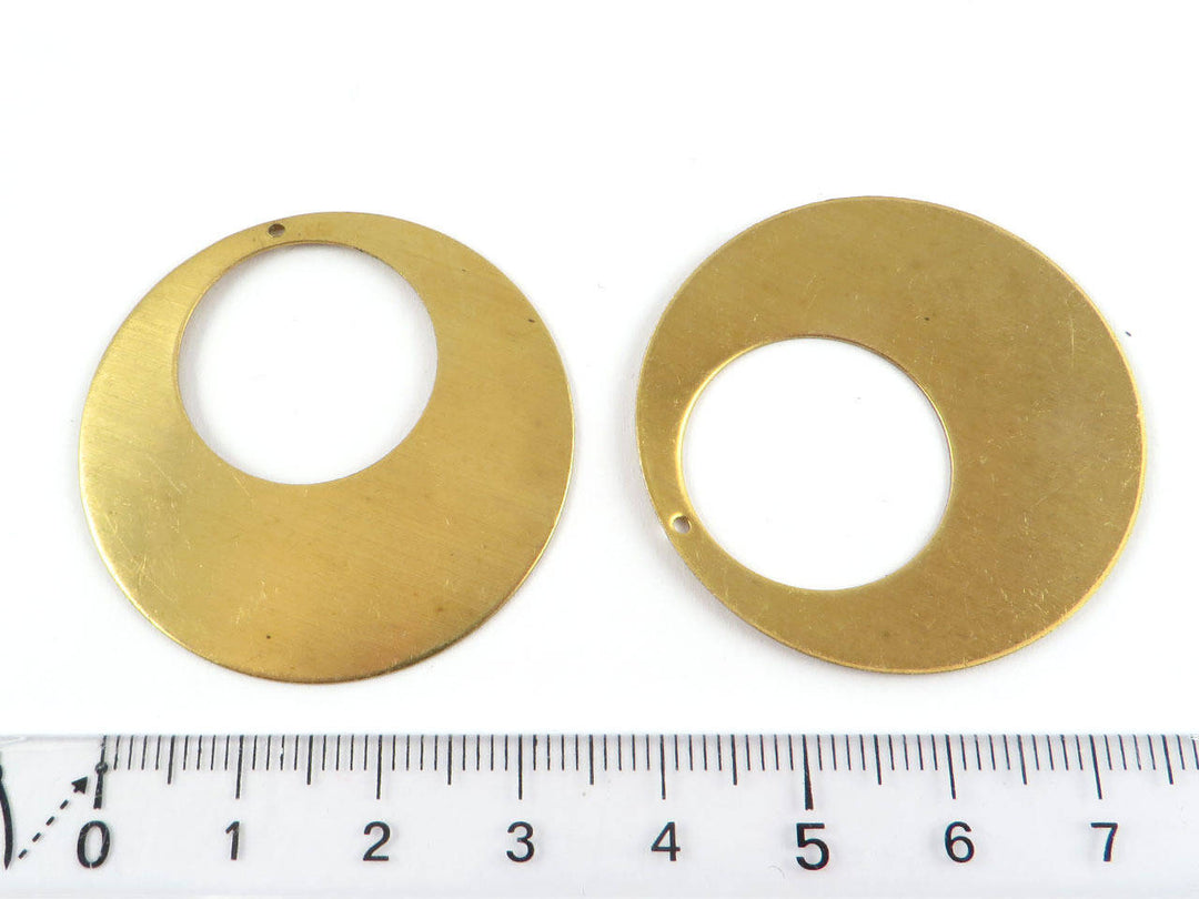 2x Pendentif disque créole (38mm) PP-265