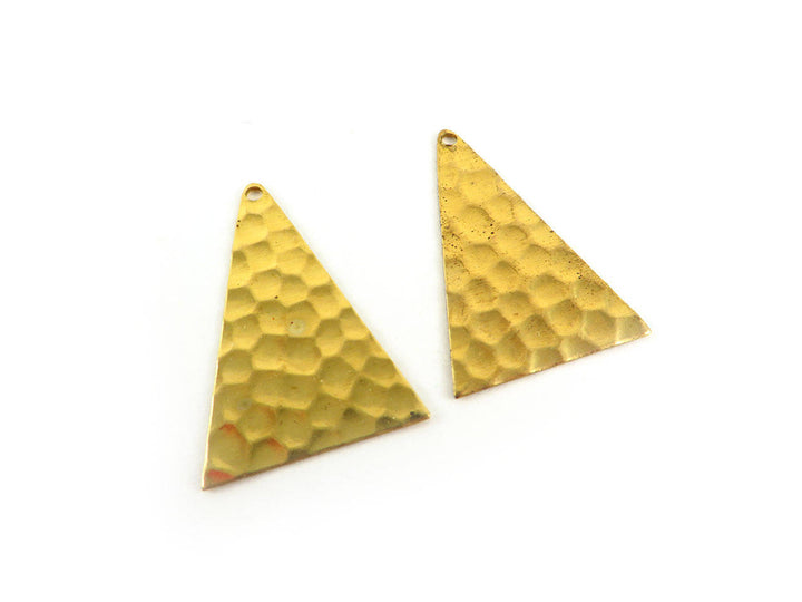 6x Breloque triangle martelé (28mm x 18mm) PP-021