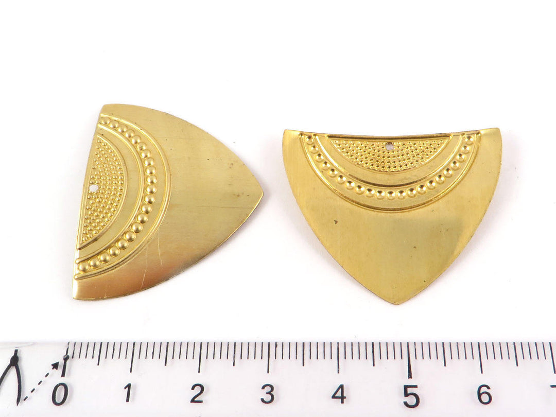 2x Pendentif triangle bouclier (35mm x 40mm) PV-126