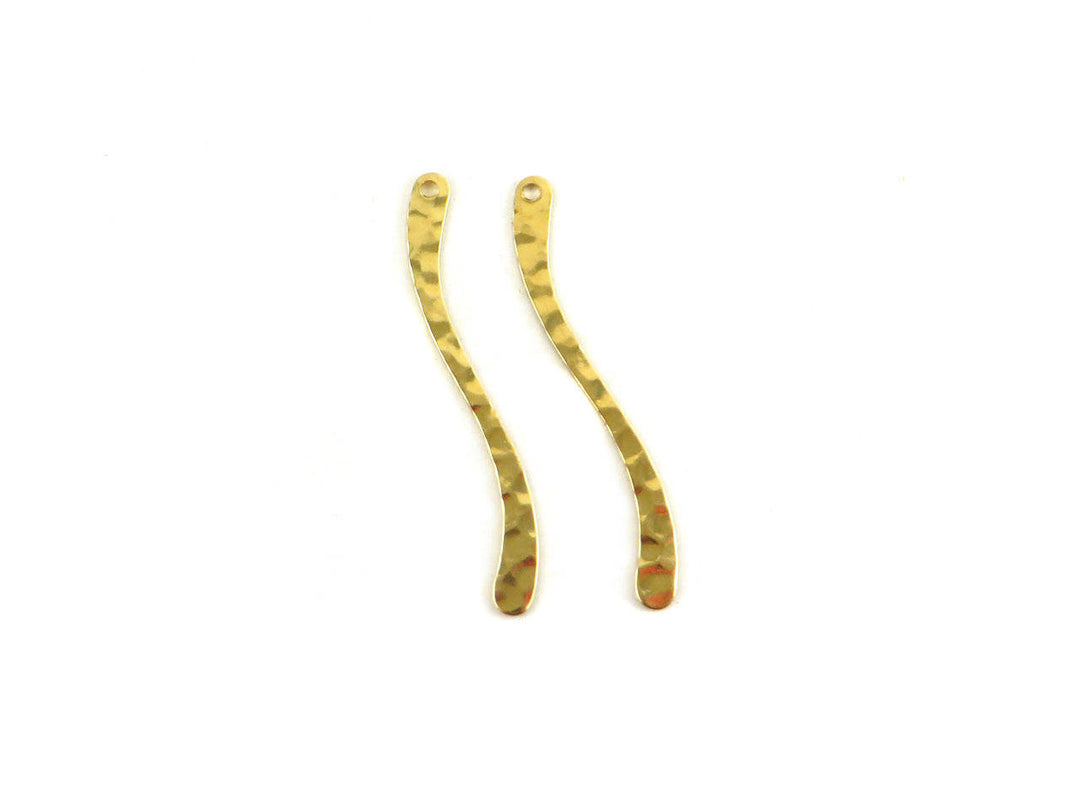 6x Breloque vague martelé (43mm) PP-129