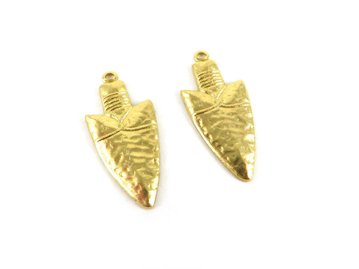 6x Breloque pointe de flèche (26mm x 12mm) CH-021
