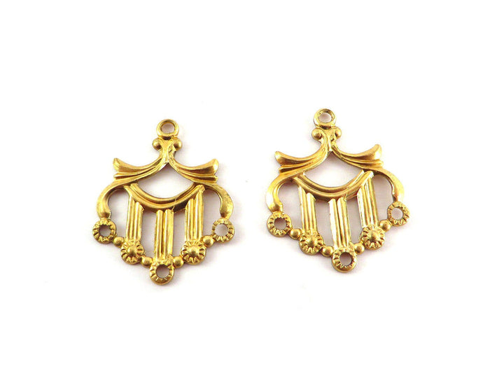 4x Connecteur chandelier Art Nouveau filigrane (23 mmx19mm) V-097