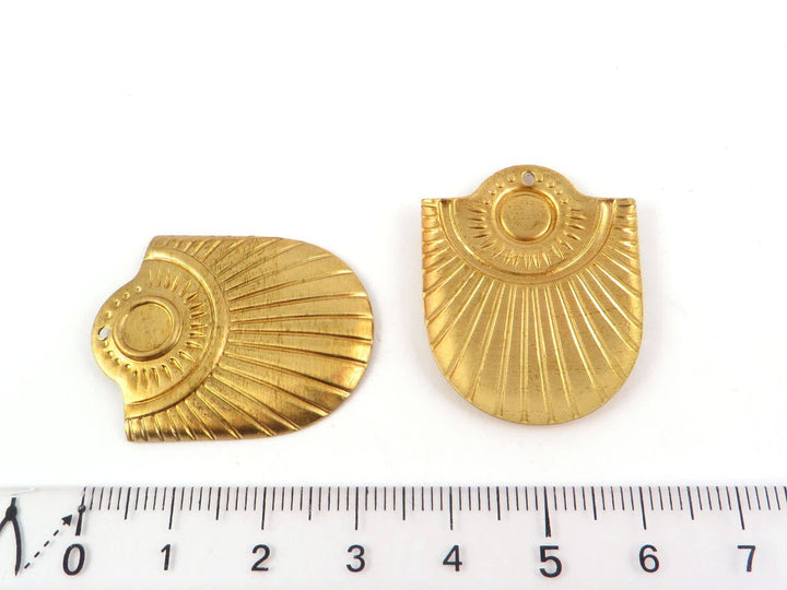 2x Pendentif goutte arche support rond 6mm (26mm x 33mm) PV-127