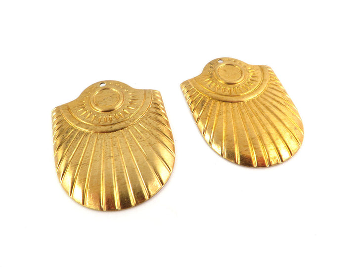 2x Pendentif goutte arche support rond 6mm (26mm x 33mm) PV-127