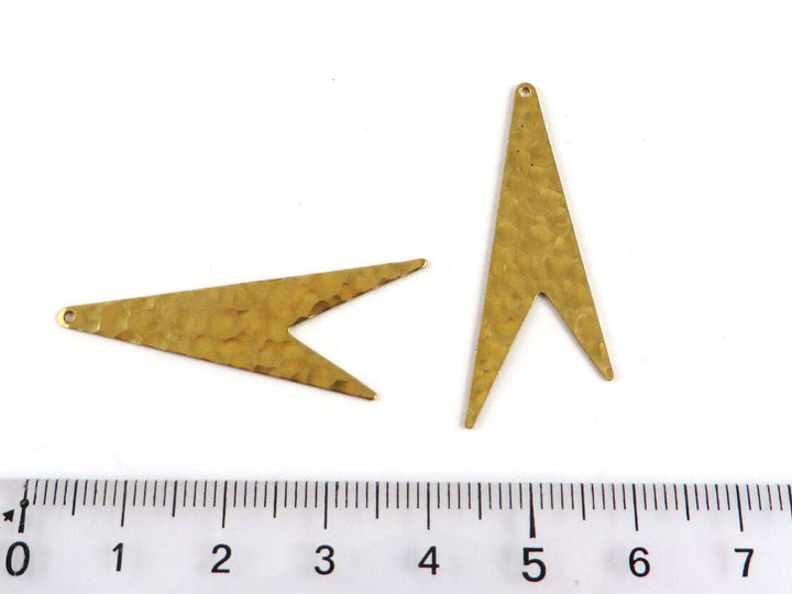 6x Breloque fanion martelé (40mm x 16mm) PP-048
