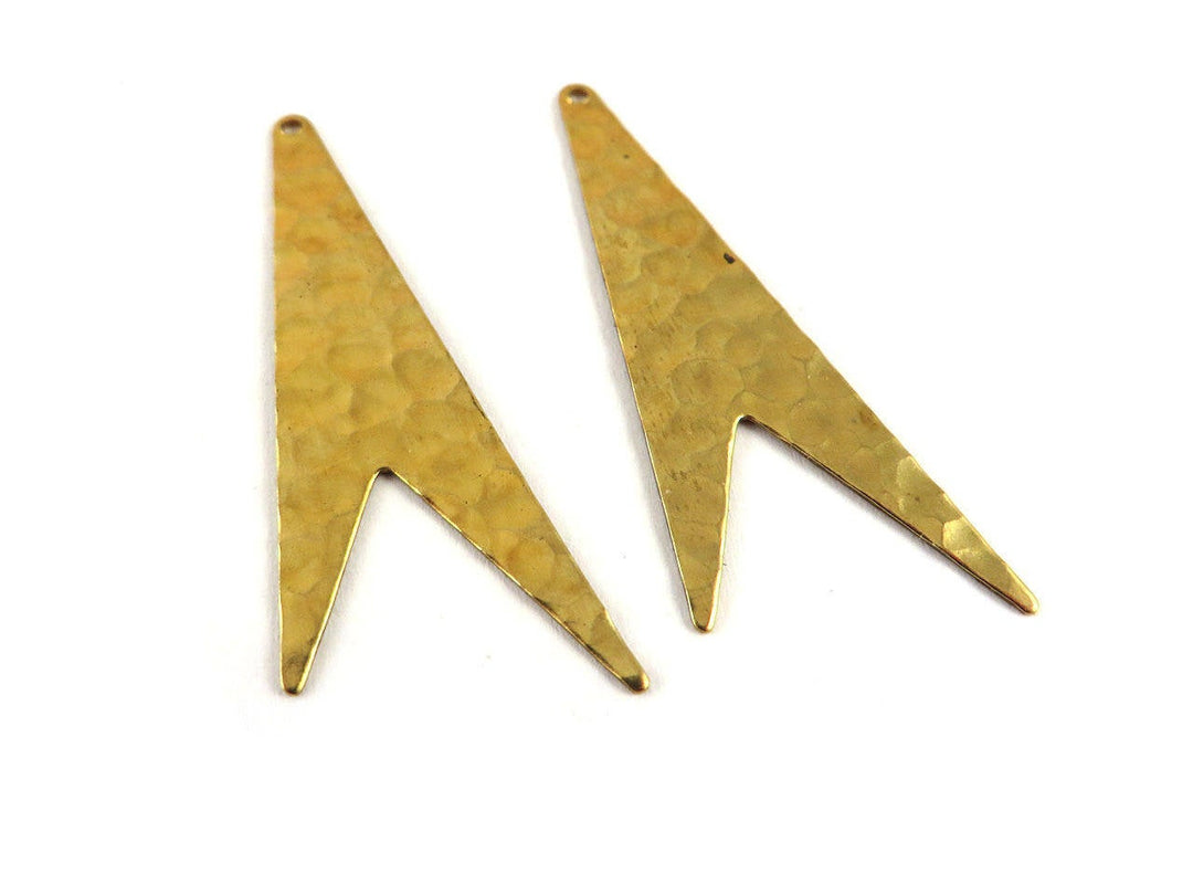 6x Breloque fanion martelé (40mm x 16mm) PP-048
