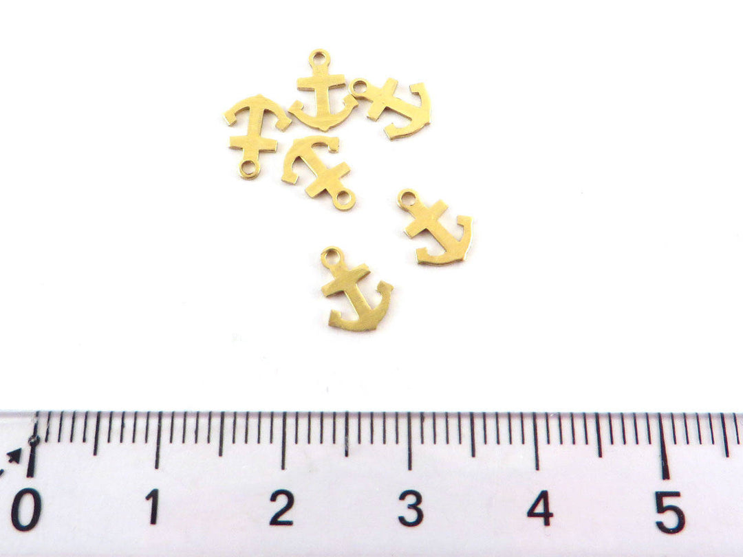 18x Breloque ancre marine (8mm x 6mm) CH-041