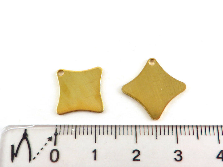 4x Breloque carré étoile (16mm x 16mm) PP-070