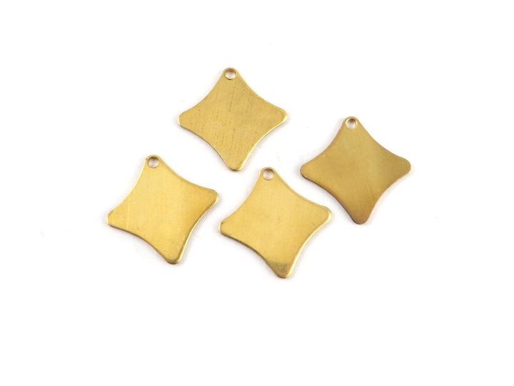 4x Breloque carré étoile (16mm x 16mm) PP-070