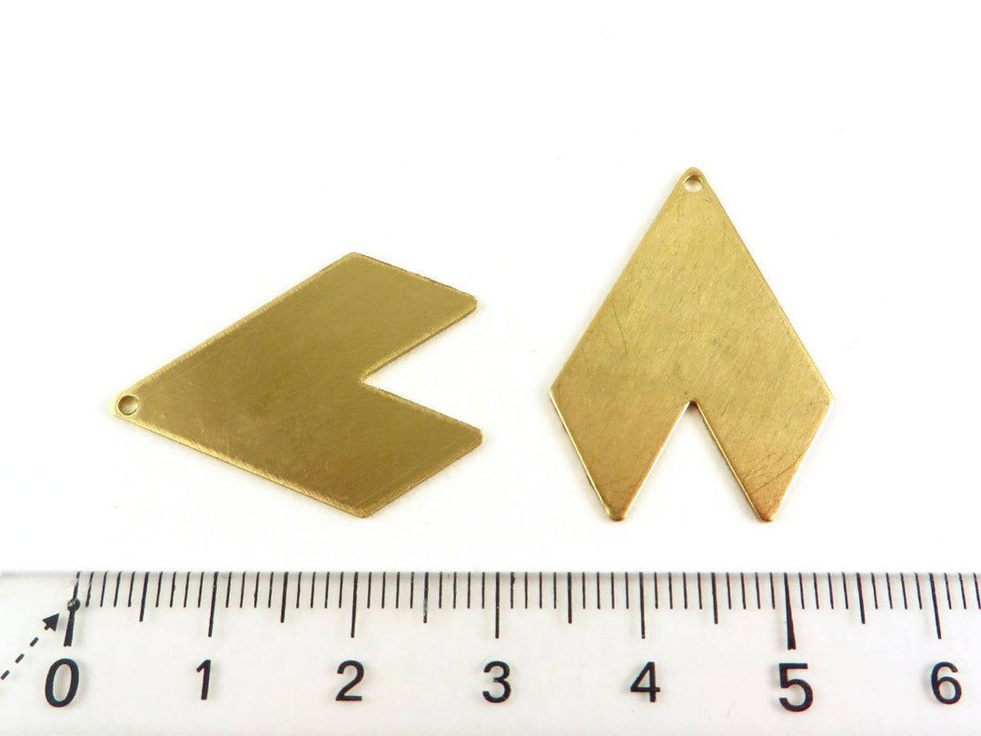 2x Breloque chevron (21mm x 29mm) PP-006