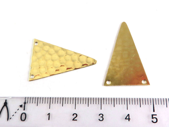 6x Connecteur triangle 2 trous martelé (28mm x 18mm) PP-066