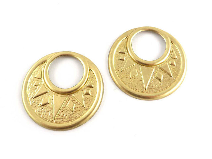 2x Pendentif disque ajouré (35mm) PV-190