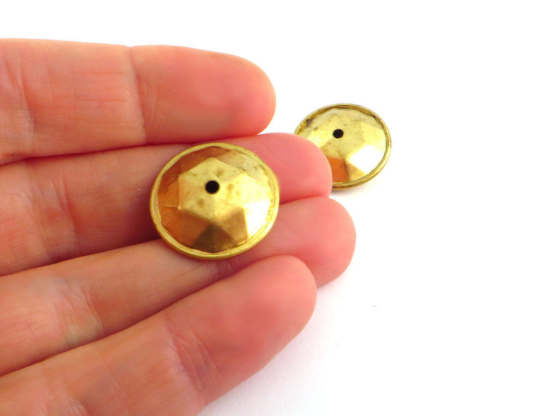 2x Grande perle toupie facette (20mm x 9mm) P-004