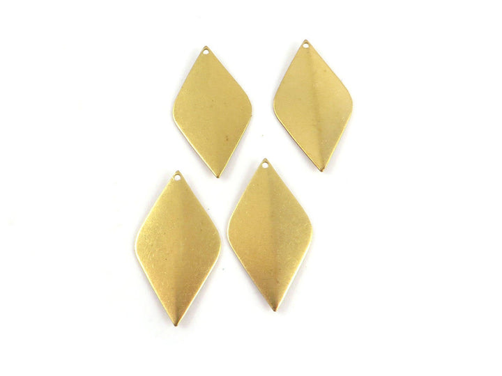 4x Breloque losange plié (29mm x 16mm) PV-082