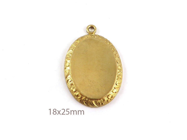 1x pendentif support cabochon 18 x 25 mm (24mm x 30mm) M-049