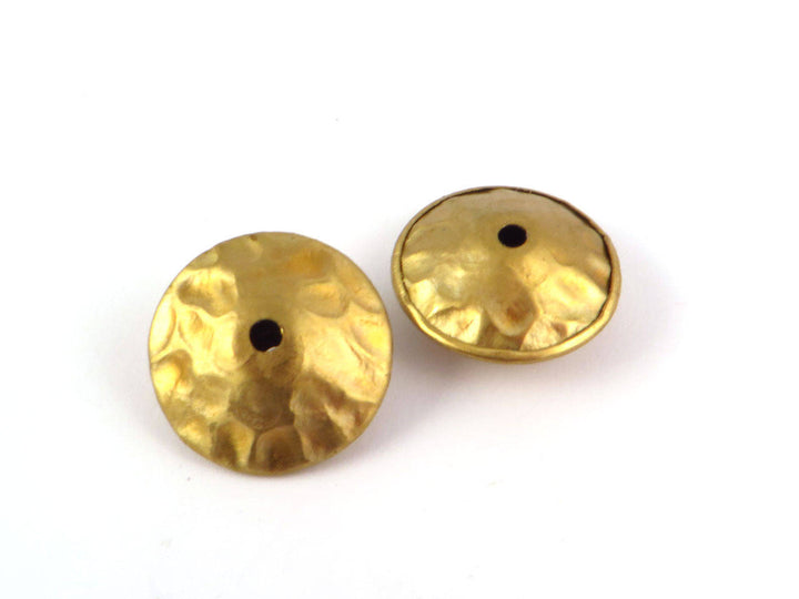 2x Grande perle toupie martelé (20mm x 9mm) P-007