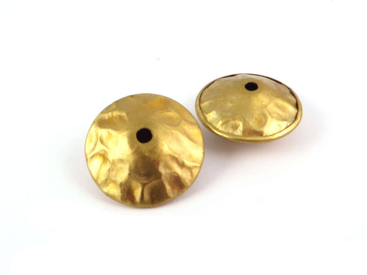 2x Grande perle toupie martelé (20mm x 9mm) P-007