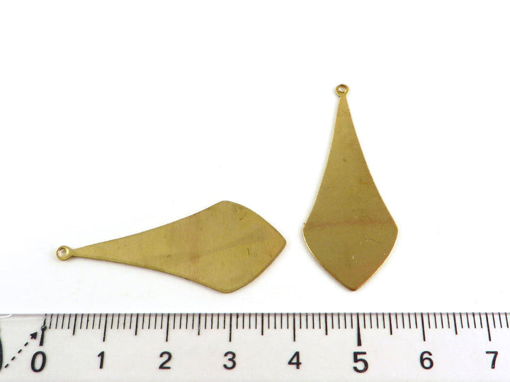 2x Breloque goutte fleur de lys (38mm x 16mm) PP-031