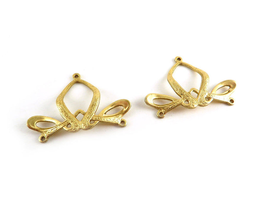 2x Connecteur ruban Art Nouveau (31mm x 21mm) V-062