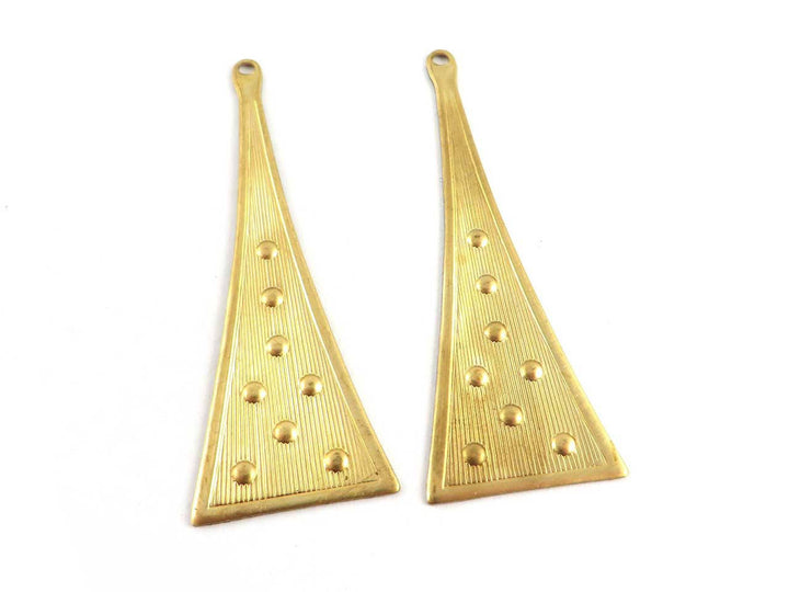 2x Pendentif triangle (19mm x 52mm) PP-238
