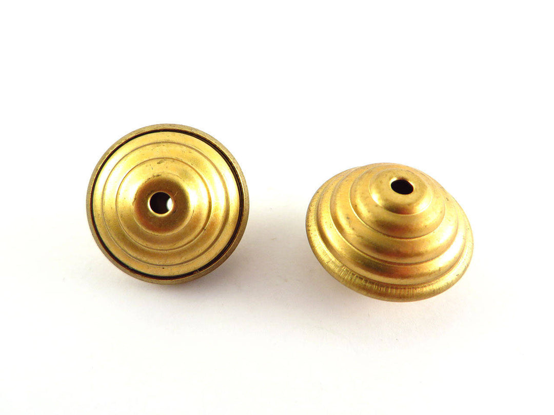 2x Grande perle toupie cannelée (13mm x 18mm) P-001
