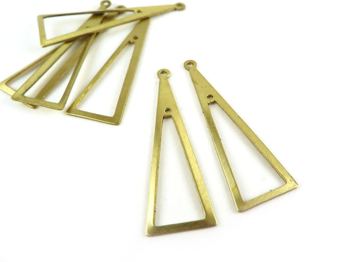 2x Breloque triangle évidé 2 œillets (42mm x 13mm) PP-128