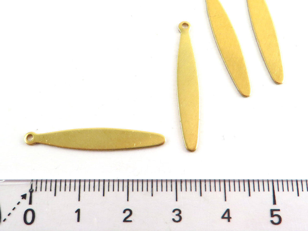 6x Breloque barre ovale (4 tailles)