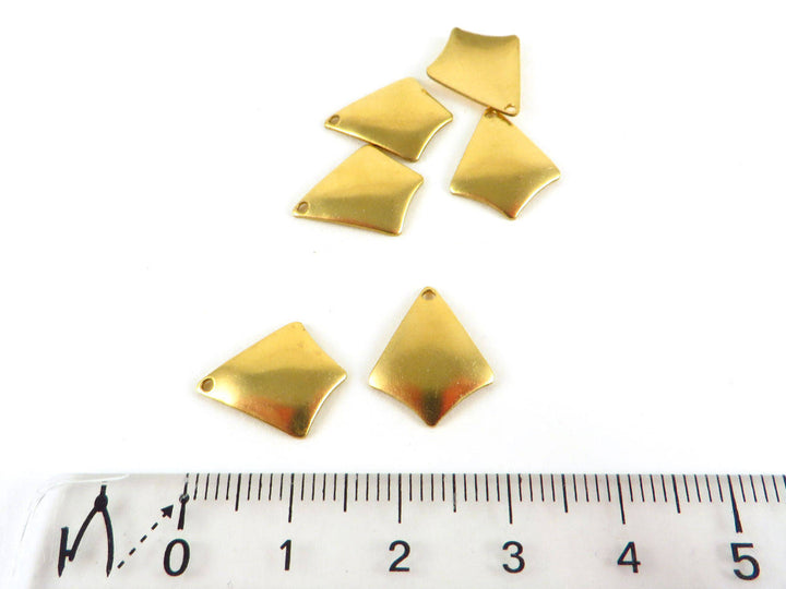 6x Breloque losange bombé (15mm x 13mm) PV-085