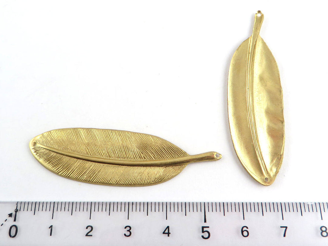 1x Connecteur plume d'oiseau (49mm x 16mm) CH-074