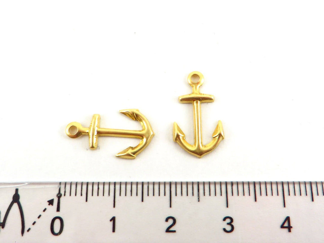 6x Breloque ancre marine (17mm x 10mm) CH-019