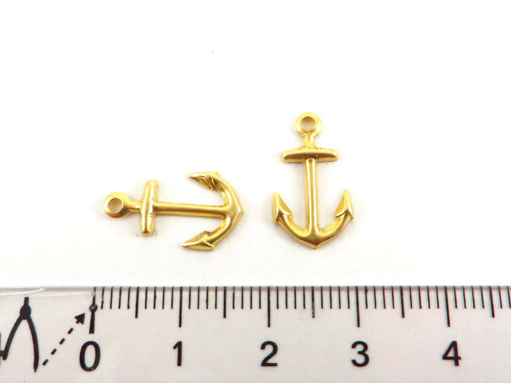 6x Breloque ancre marine (17mm x 10mm) CH-019