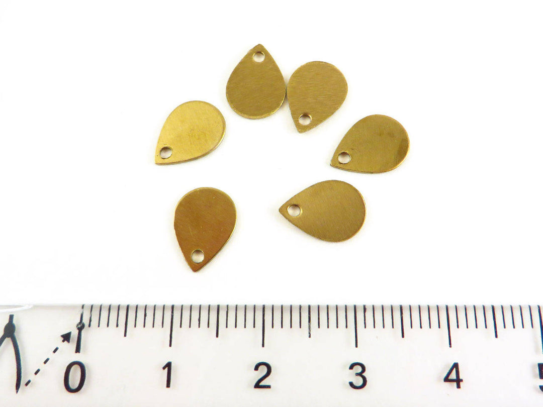 6x Breloque goutte (10mm x 7mm) PP-099