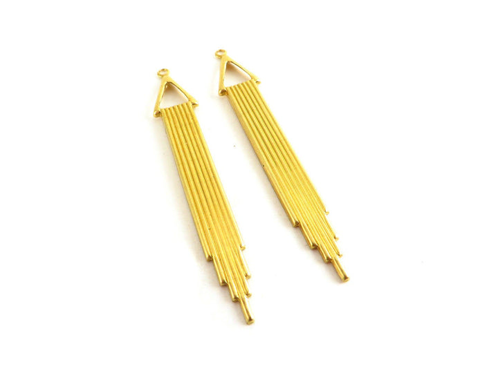 6x Breloque goutte Art Déco Vintage (52mm x 7mm) V-010