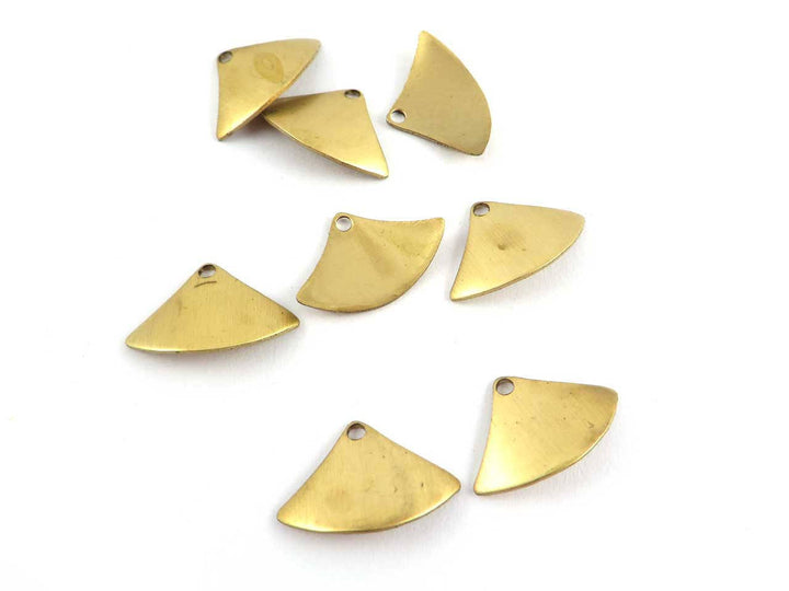 6x Breloque éventail bombée (10mm x 14mm) PV-003