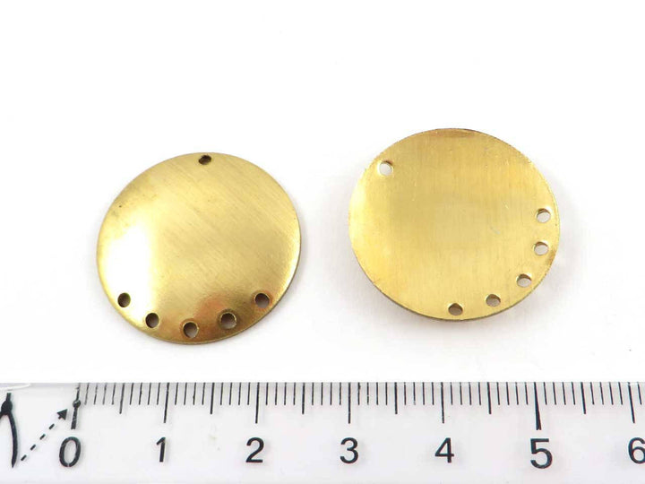 2x Connecteur disque bombé 6 trous (24mm) PV-151