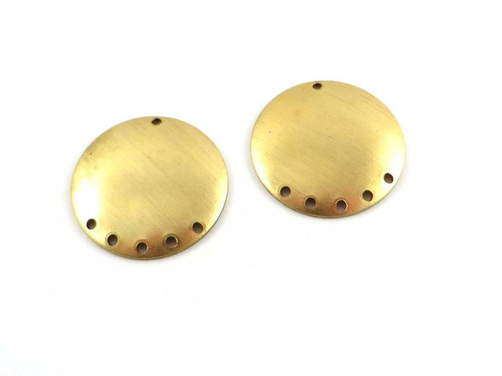 2x Connecteur disque bombé 6 trous (24mm) PV-151