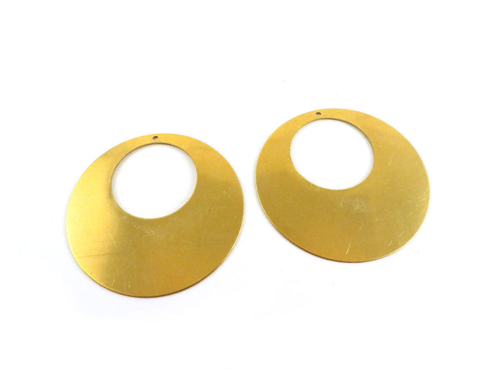 2x Grand pendentif disque créole (48mm) PP-007