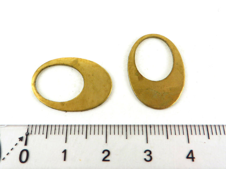 4x Breloque ovale ajouré (22mm x 15mm) PP-104