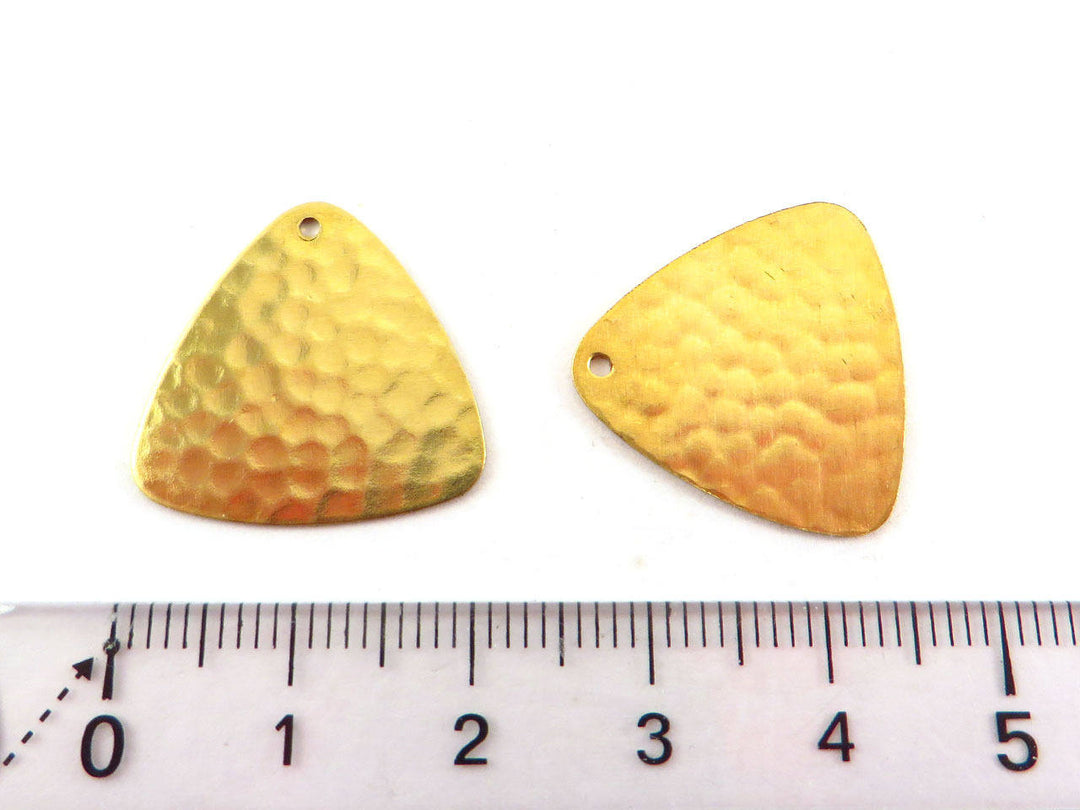 4x Breloque triangle médiator martelée (20mm x 21mm) PP-169