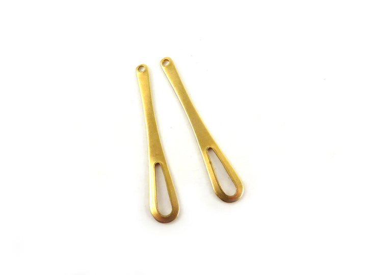 6x Breloque goutte pagaie évidée (42mm x 7mm) PP-043