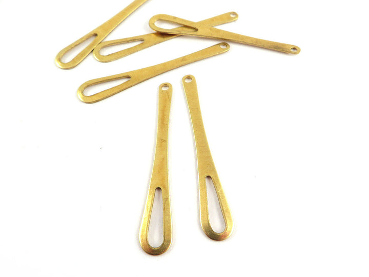 6x Breloque goutte pagaie évidée (42mm x 7mm) PP-043