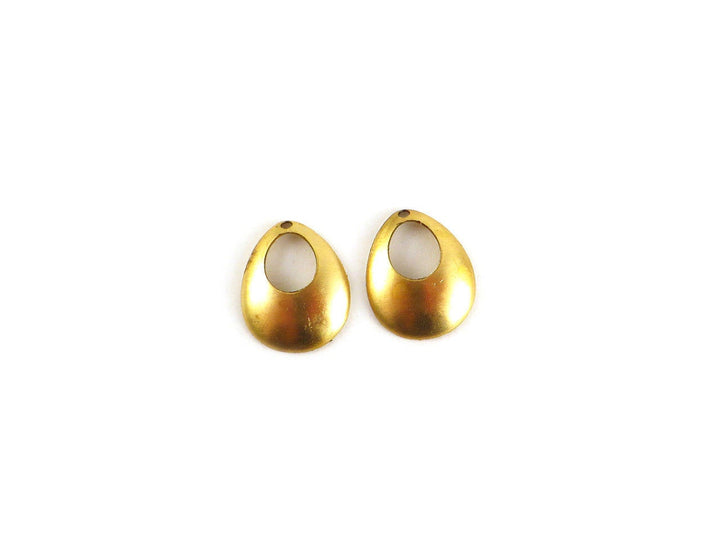6x Breloque goutte bombé ajouré (17mm x 13mm) PV-172