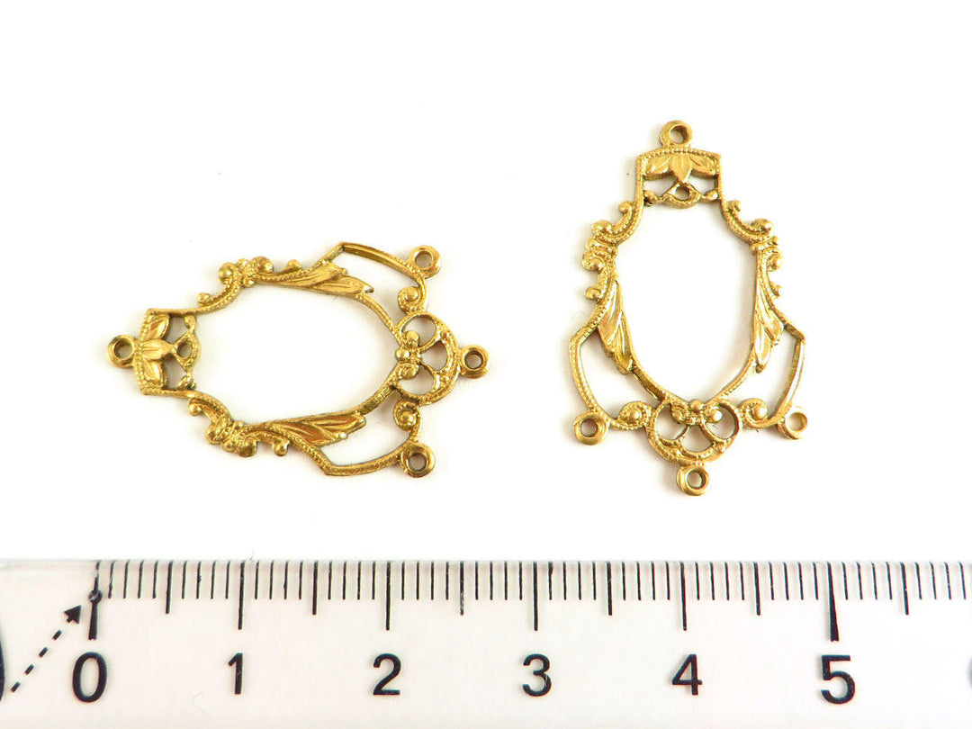 2x Connecteur chandelier Vintage Art Nouveau (27mmx17mm) V-011