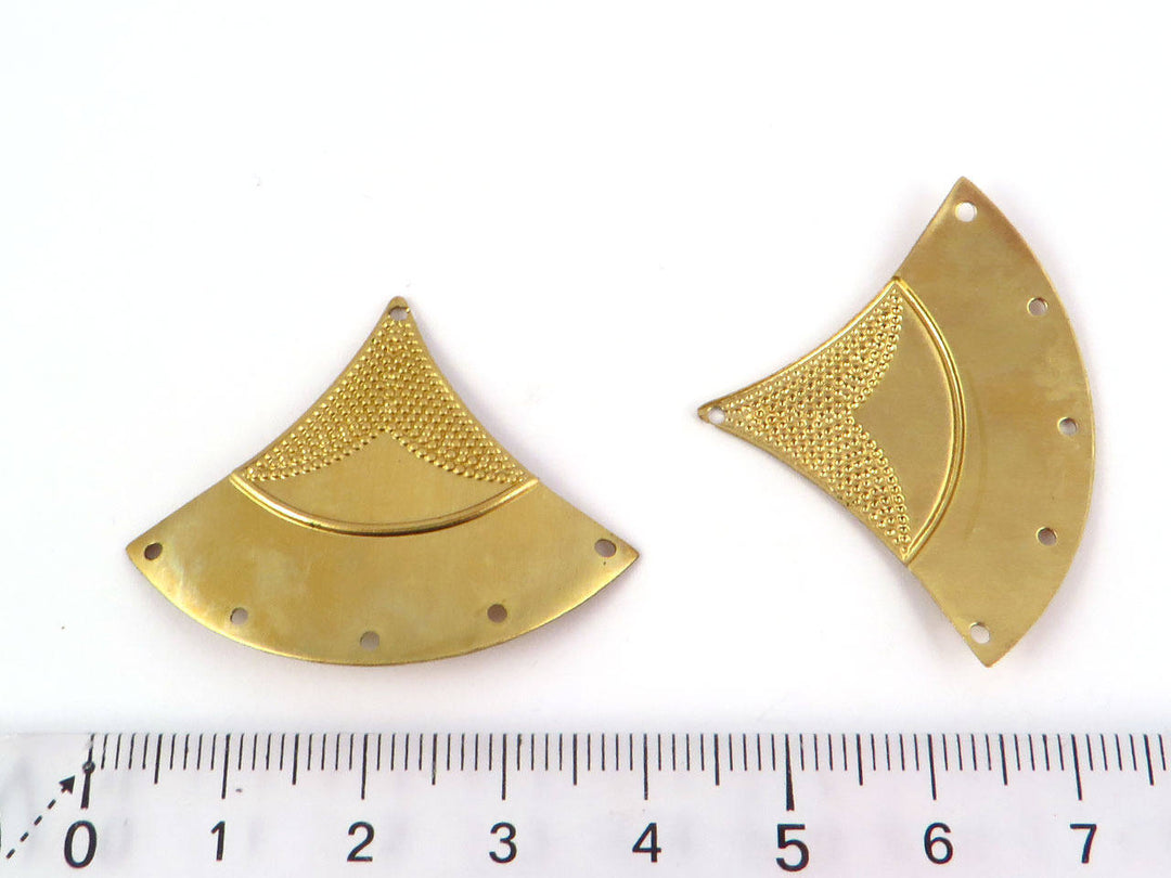 2x Connecteur triangle éventail 6 trous (31mm x 40mm) PV-117