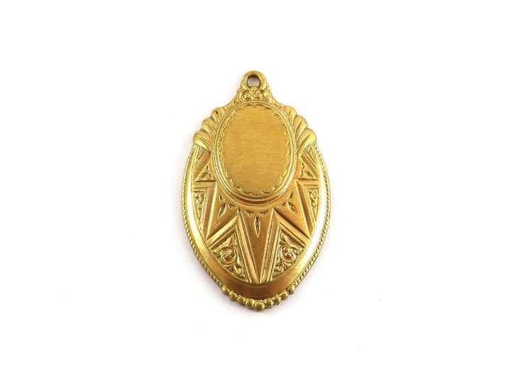 1x Pendentif support cabochon 13x18 ou 10x15 (42mm x 25mm) M-003