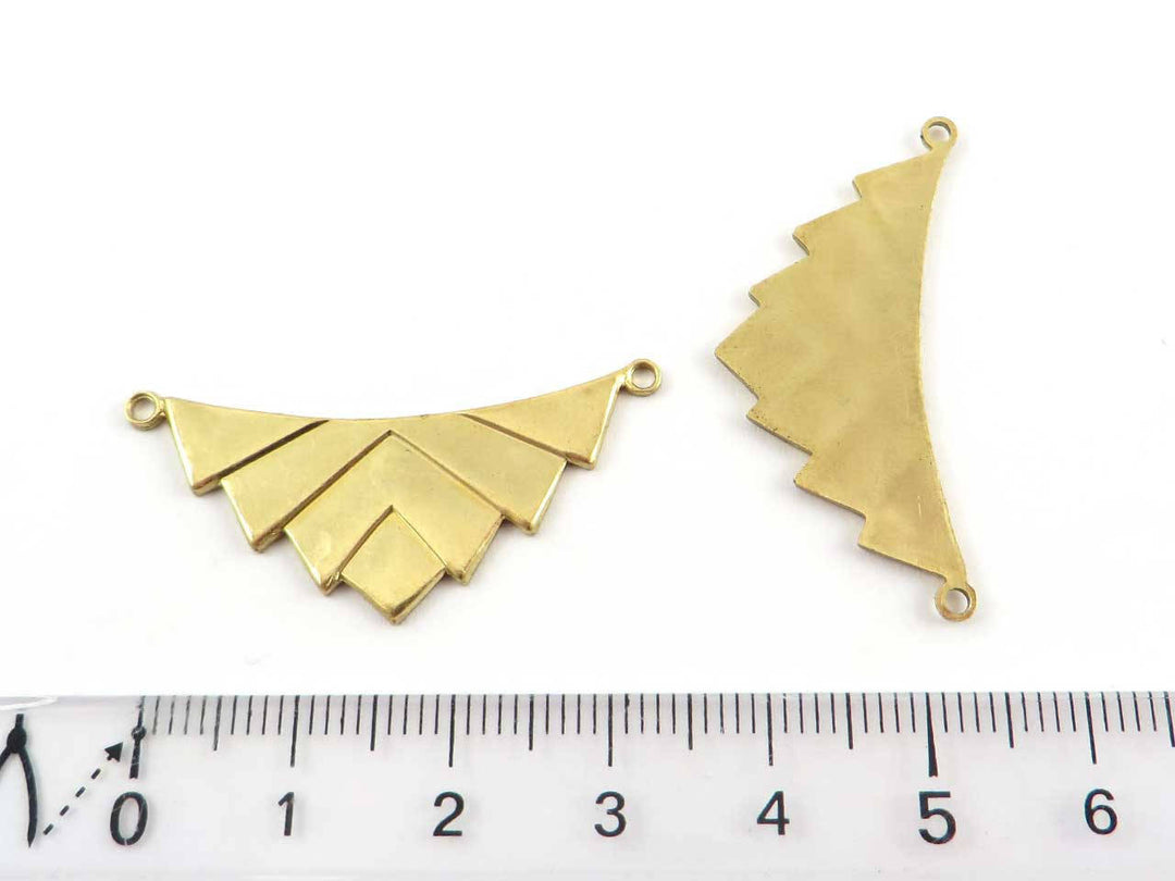 1x Connecteur croissant de lune Art Déco (14mm x 37mm) PV-175