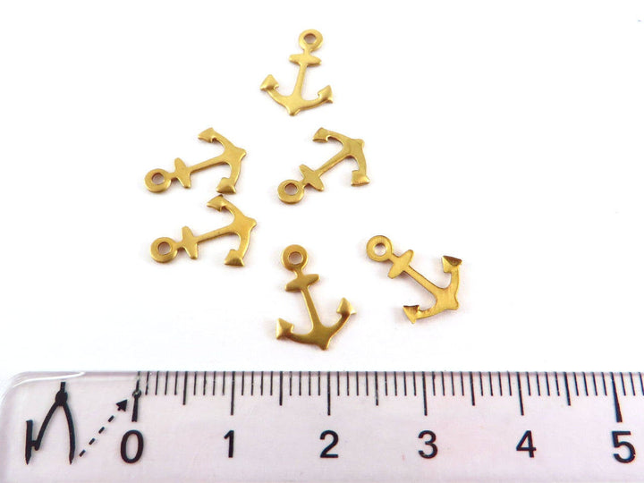 8x Breloque ancre marine (12mm x 9mm) CH-030